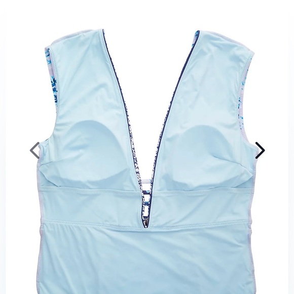 NANETTE LEPORE Lavender Trails Priya Plunge Swimsuit NEW WITH TAG SIZE:4 - Picture 3 of 13